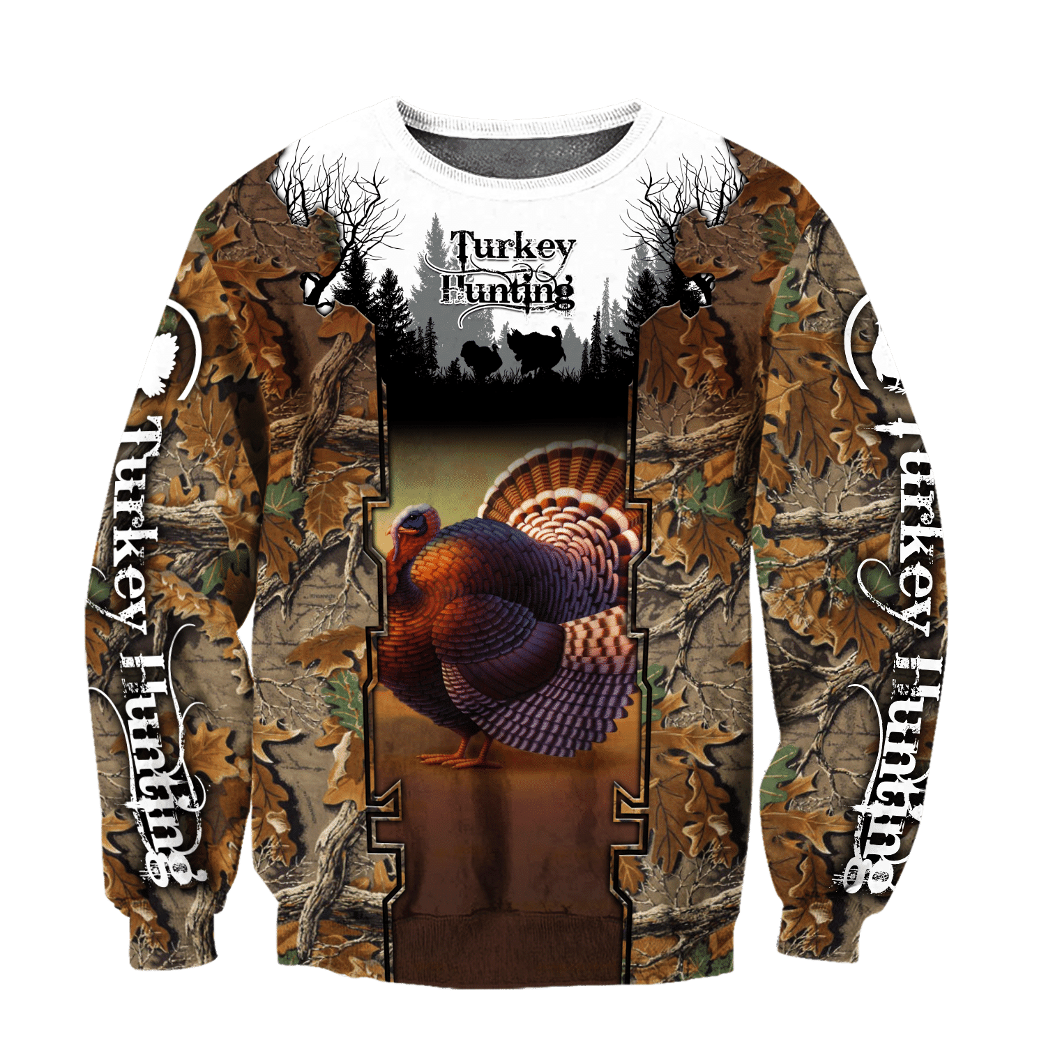 Camo Turkey Hunting Hoodie T-Shirt Sweatshirt For Men And Women