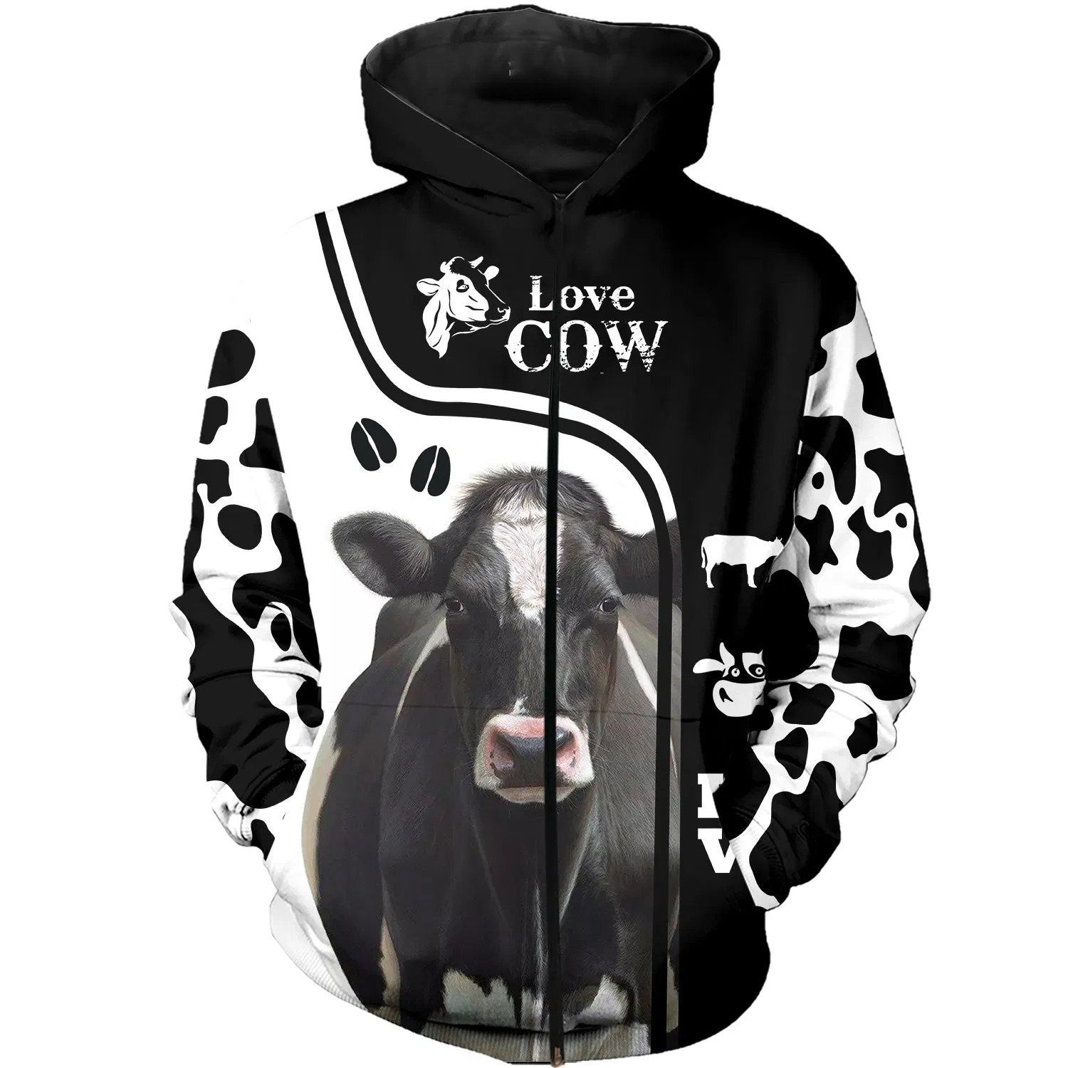 Dairy Cow Hoodie T-Shirt Sweatshirt For Men And Women