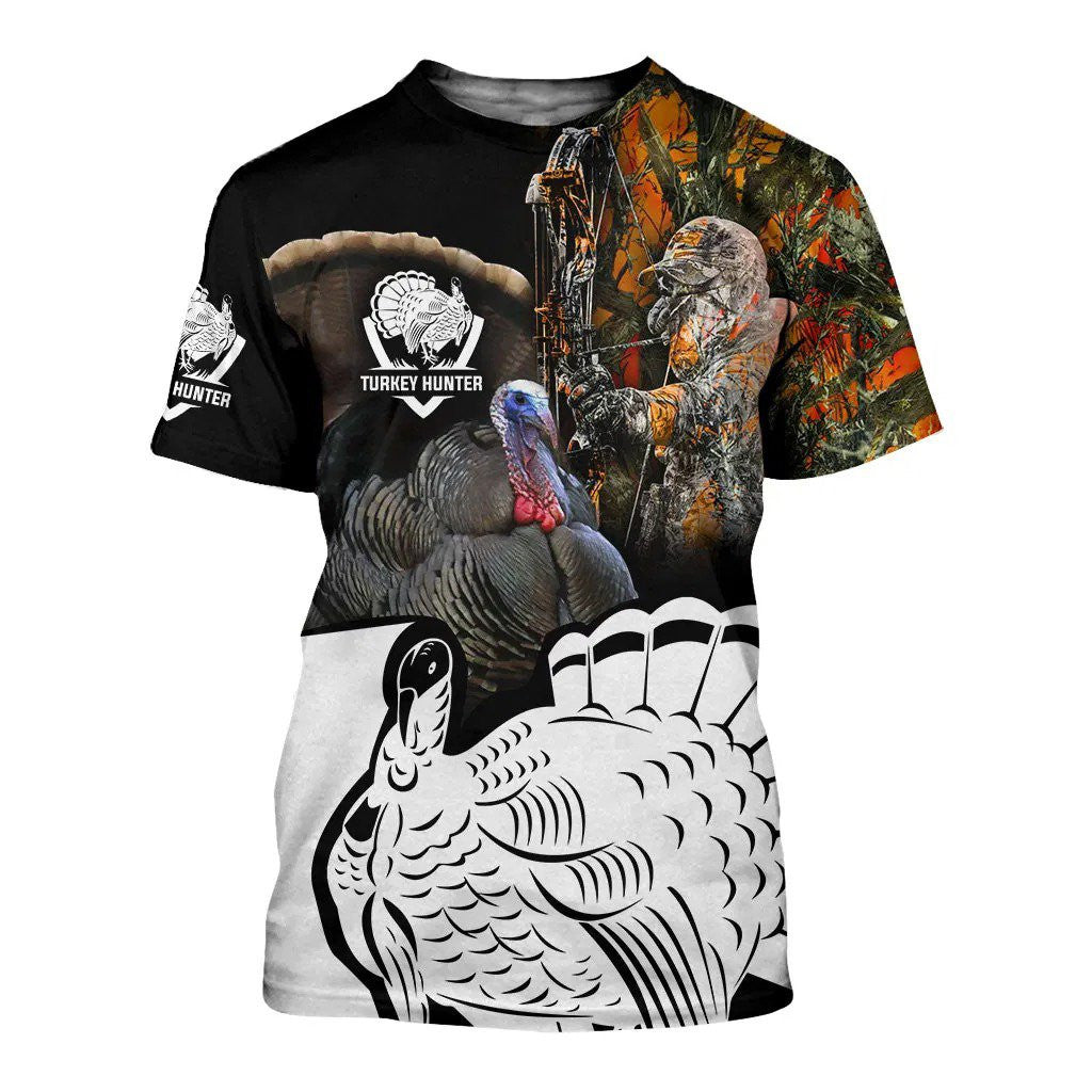 Camo Turkey Hunting Hoodie T-Shirt Sweatshirt For Men And Women