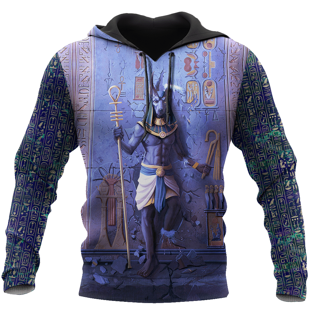 Anubis Face Blue Egypt Ancient 3D All Over Printed Clothes - Amaze Style�?�-Apparel