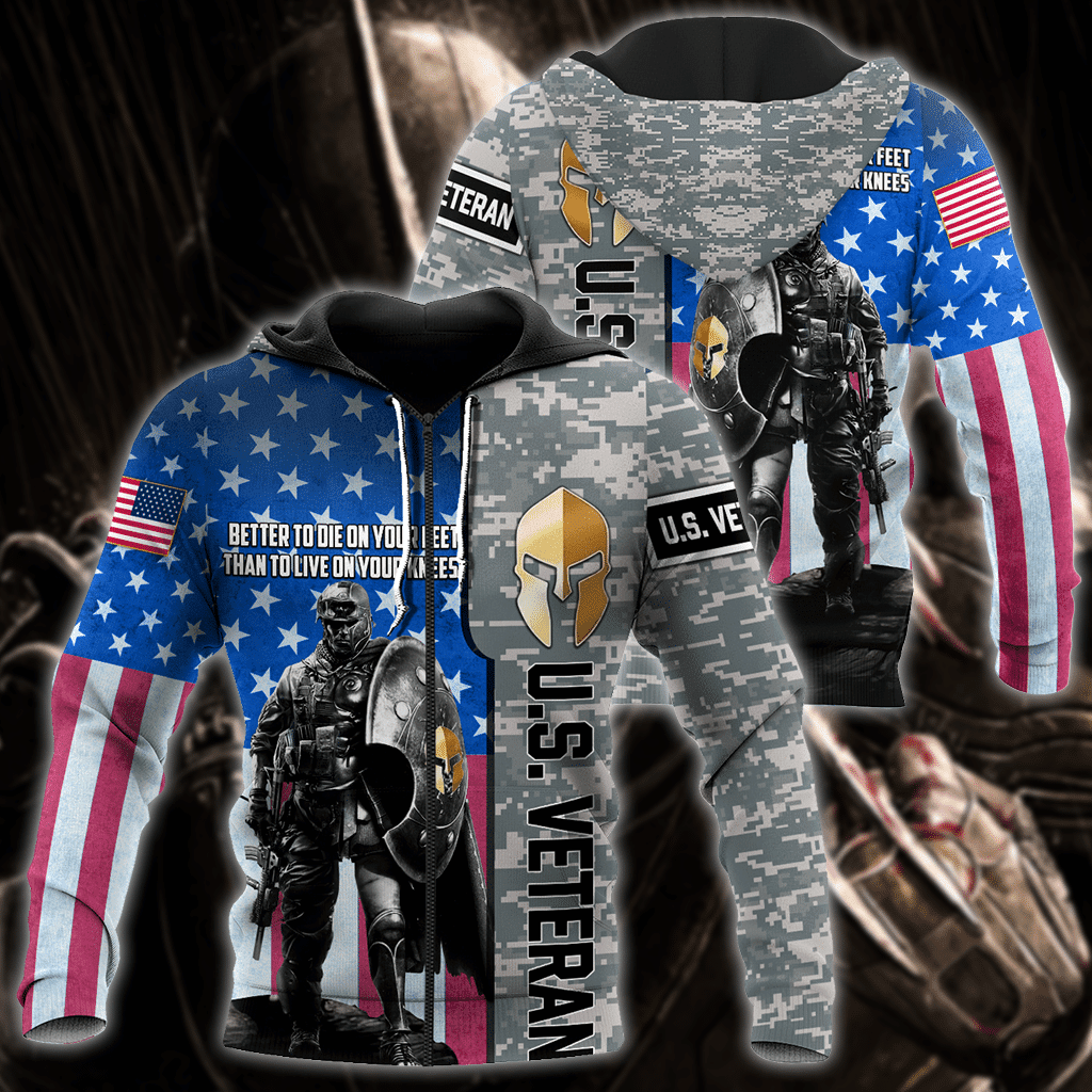 Spartan Soldier US Veteran 3D All Over Printed Shirt Hoodie MP21082020 - Amaze Style�?�-Apparel