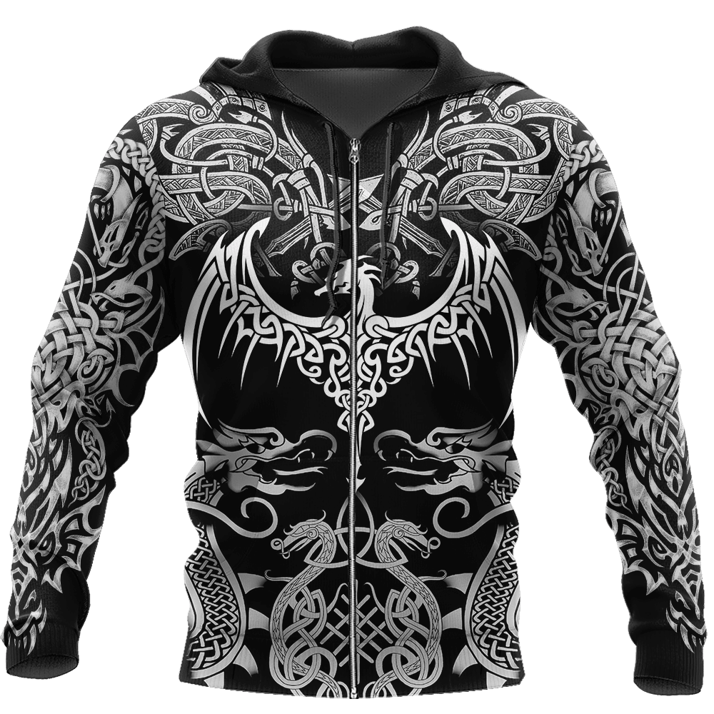 Celtic Dragon Tattoo Art 3D All Over Printed Shirts Hoodie