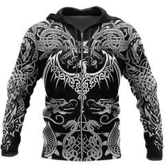 Celtic Dragon Tattoo Art 3D All Over Printed Shirts Hoodie