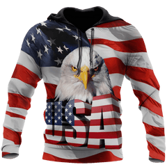 Independence Day American Eagle 3D All Over Printed Shirts Hoodie