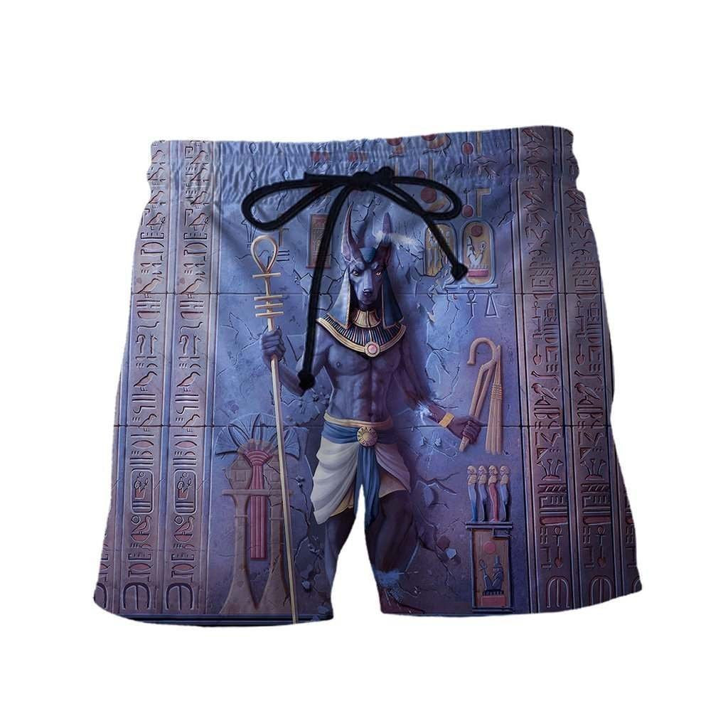 Anubis Face Blue Egypt Ancient 3D All Over Printed hoodie