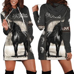 Love Horse 3D All Over Printed Hoodie Dress MP050401 - Amaze Style�?�-Apparel