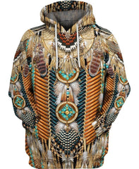 Long Native Breastplate And Feather Native American 3D All Over Printed Shirts