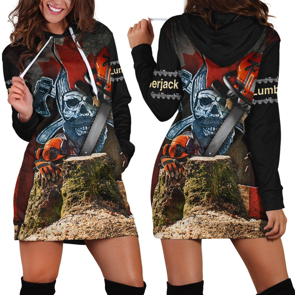 Beautiful Chainsaw Canadian Flag Art 3D All Over Printed Shirts Hoodie