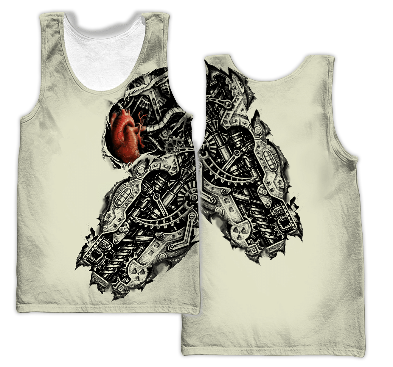 Mechanic Metal Tattoo 3D All Over Printed Shirts Hoodie