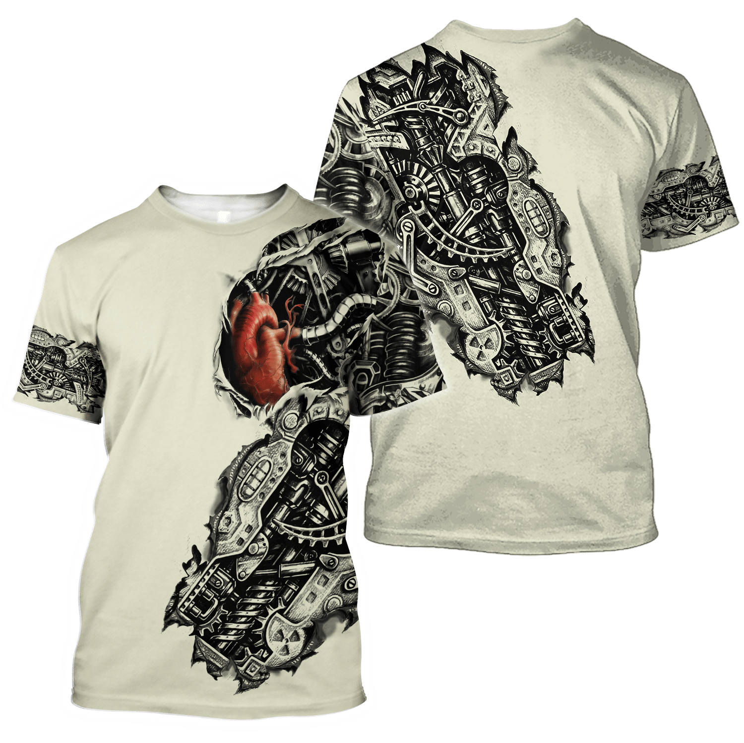 Mechanic Metal Tattoo 3D All Over Printed Shirts Hoodie