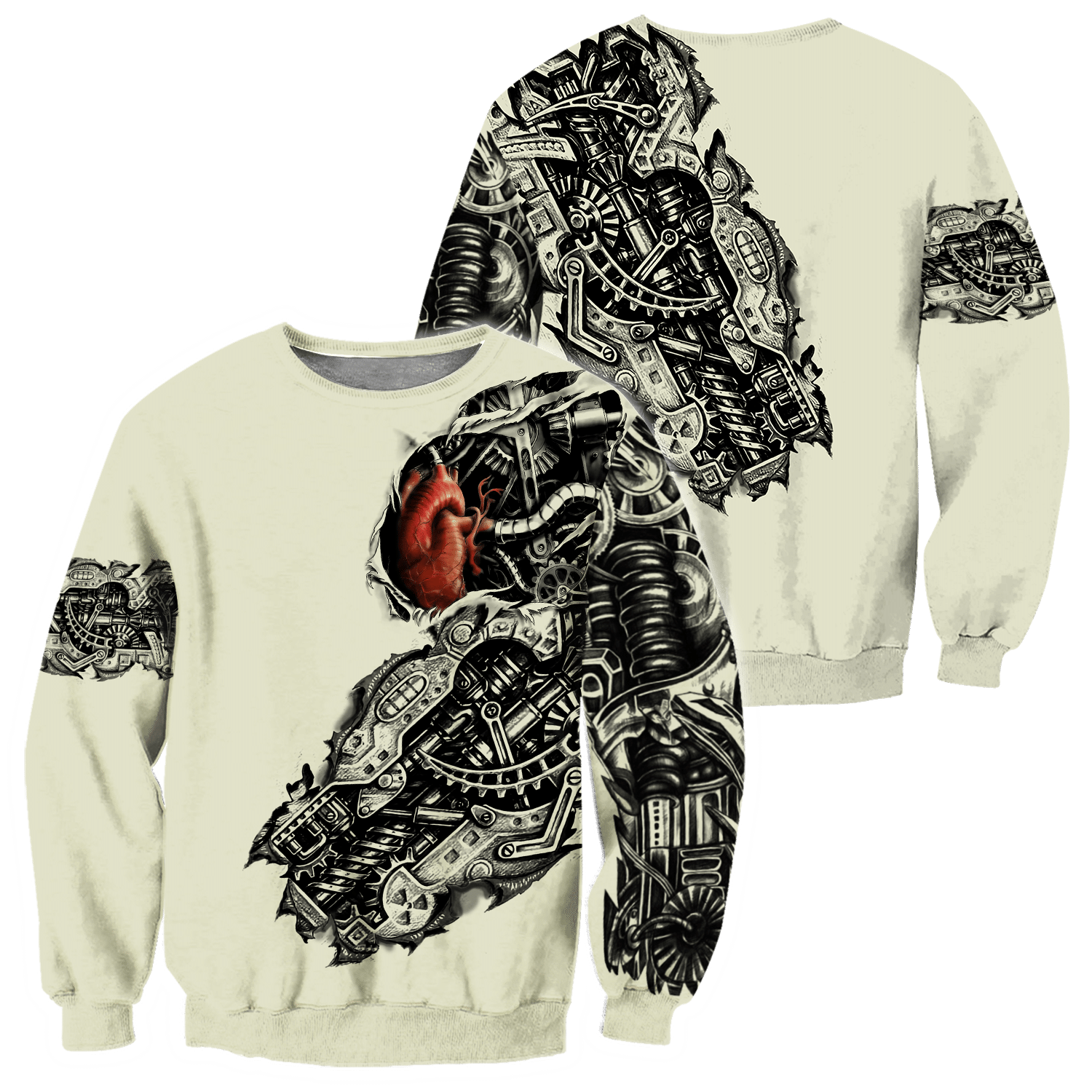 Mechanic Metal Tattoo 3D All Over Printed Shirts Hoodie