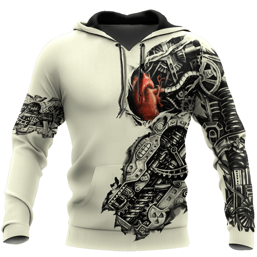 Mechanic Metal Tattoo 3D All Over Printed Shirts Hoodie