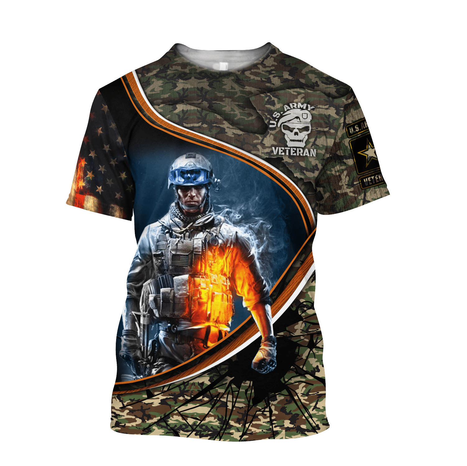 Us Veteran 3D All Over Printed Shirt Hoodie