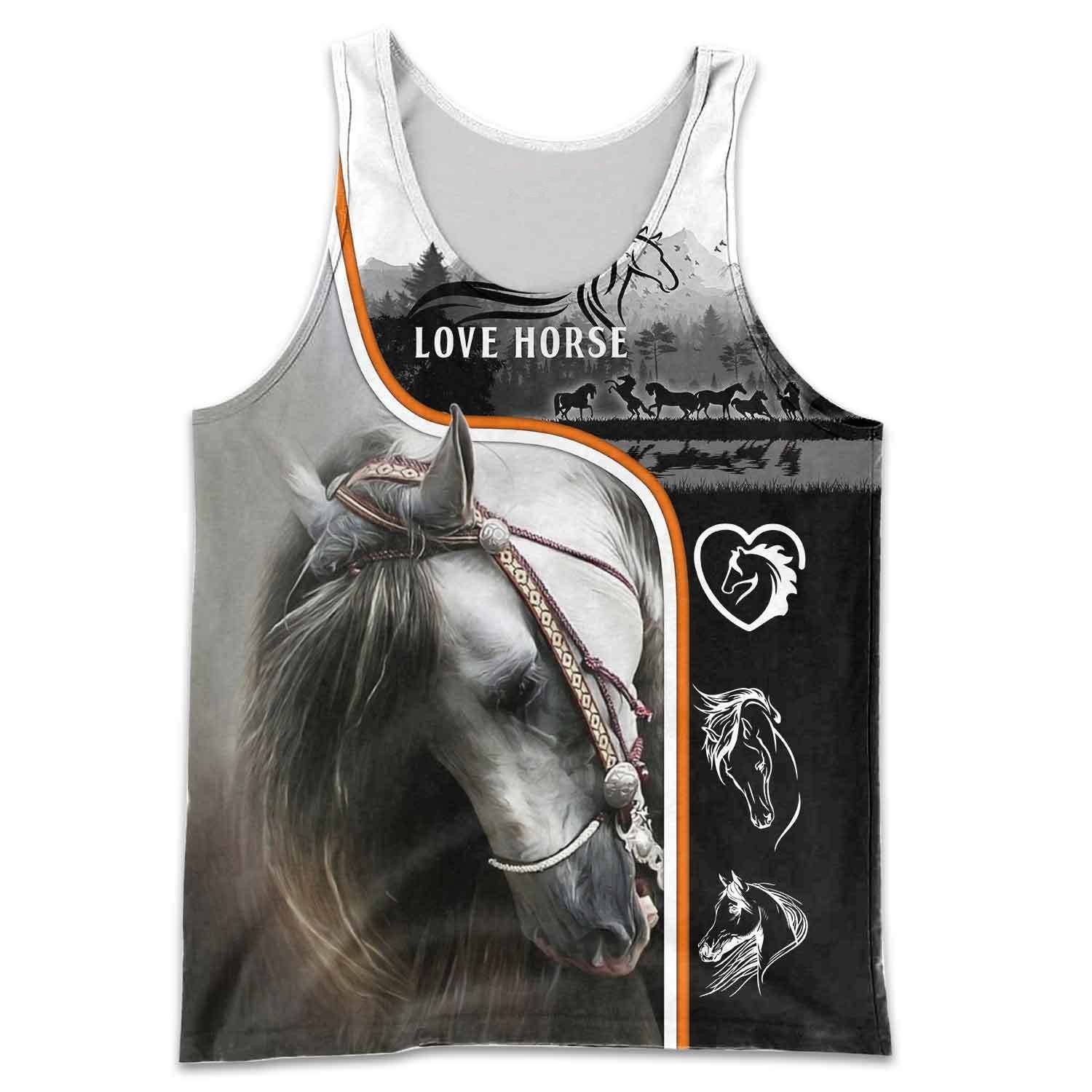 Beautiful Horse 3D All Over Printed Shirts For Men And Women Hoodie