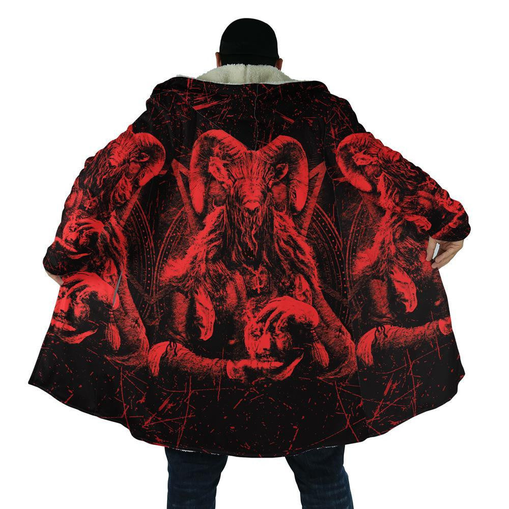 SATANIC ROCK HOODED COAT MP857 - Amaze Style�?�-Apparel