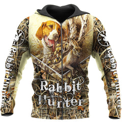 Rabbit Beagle Hunting 3D All Over Printed Shirts Hoodie