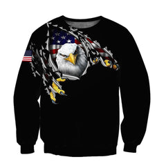 Eagle Us Veteran 3D All Over Printed Hoodie Shirt For Men And Women