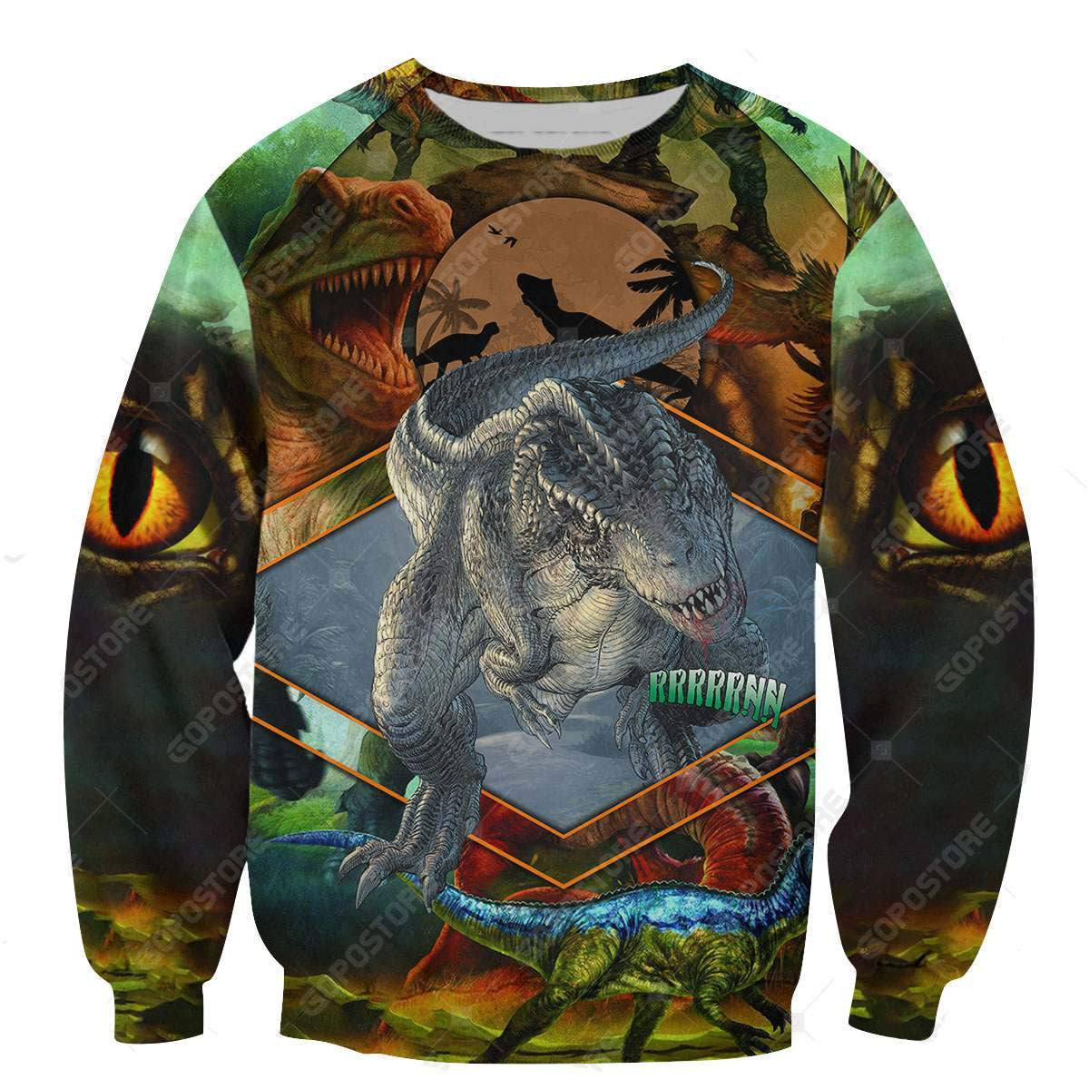 Cool Dinosaur 3D All Over Printed Shirts Hoodie