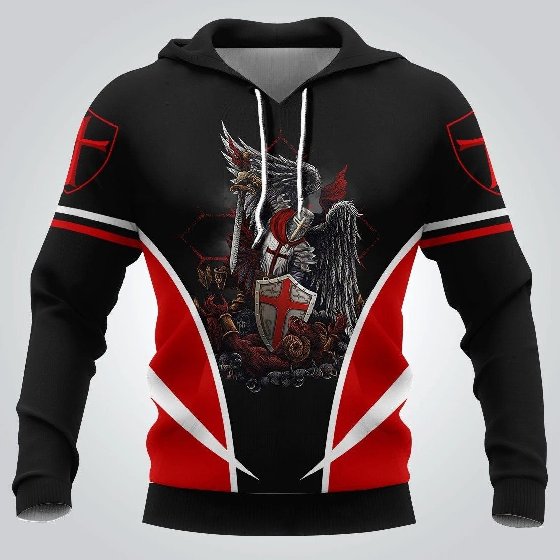 Knights Templar 3D All Over Shirts For Men And Women Hoodie