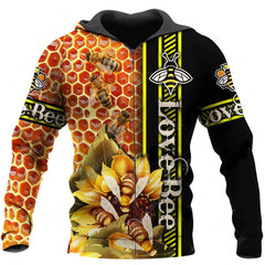 Beautiful Bee Art 3D All Over Printed Shirts For Men And Women Hoodie