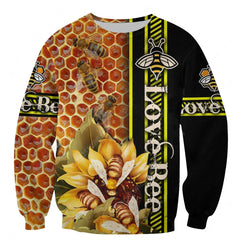 Beautiful Bee Art 3D All Over Printed Shirts For Men And Women Hoodie