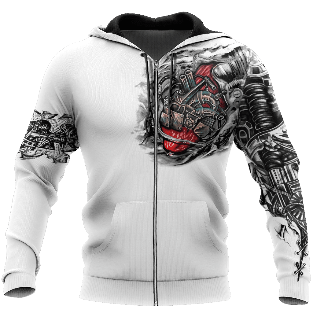 Mechanic Metal Tattoo 3D All Over Printed Shirts Hoodie