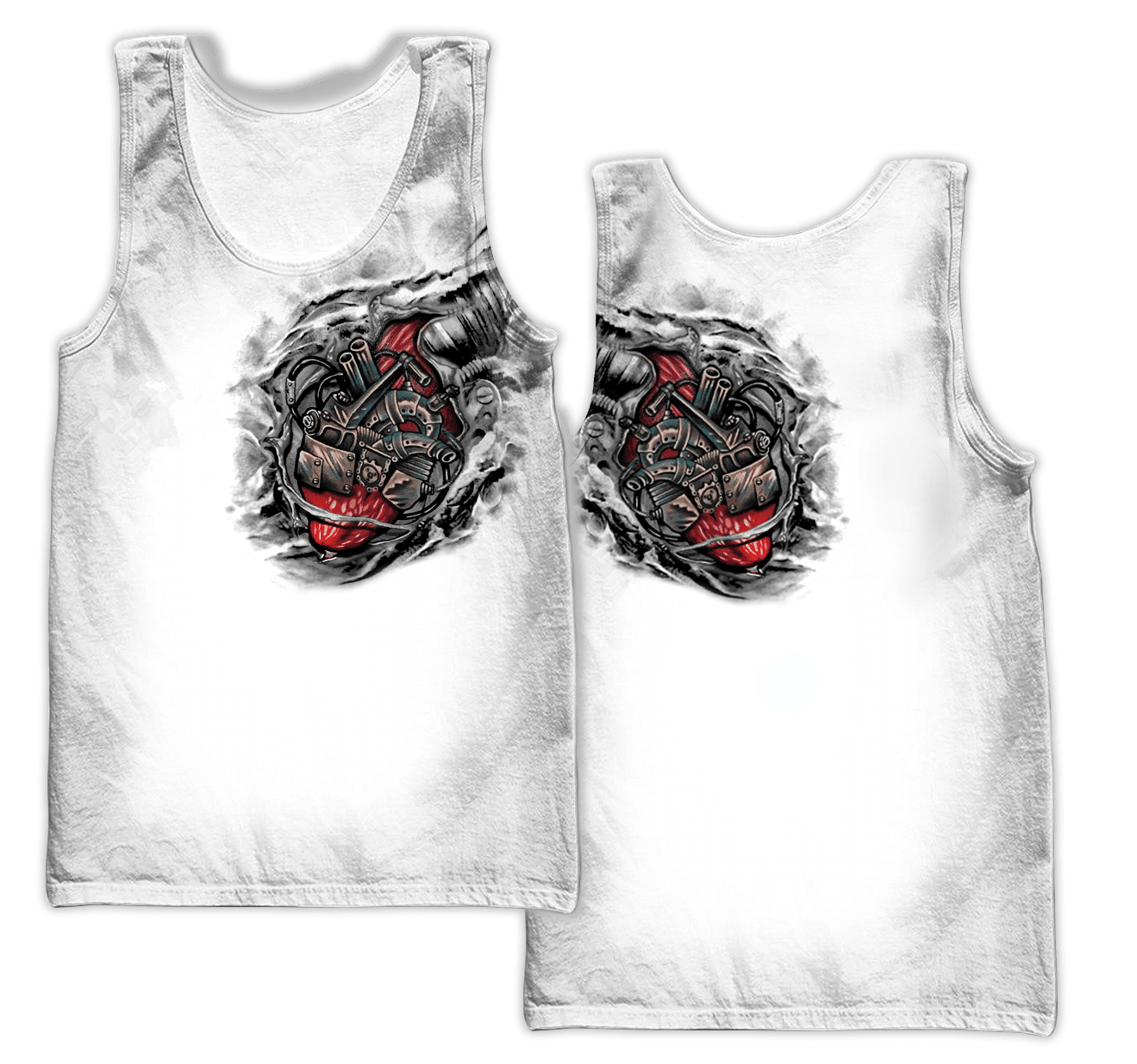 Mechanic Metal Tattoo 3D All Over Printed Shirts Hoodie