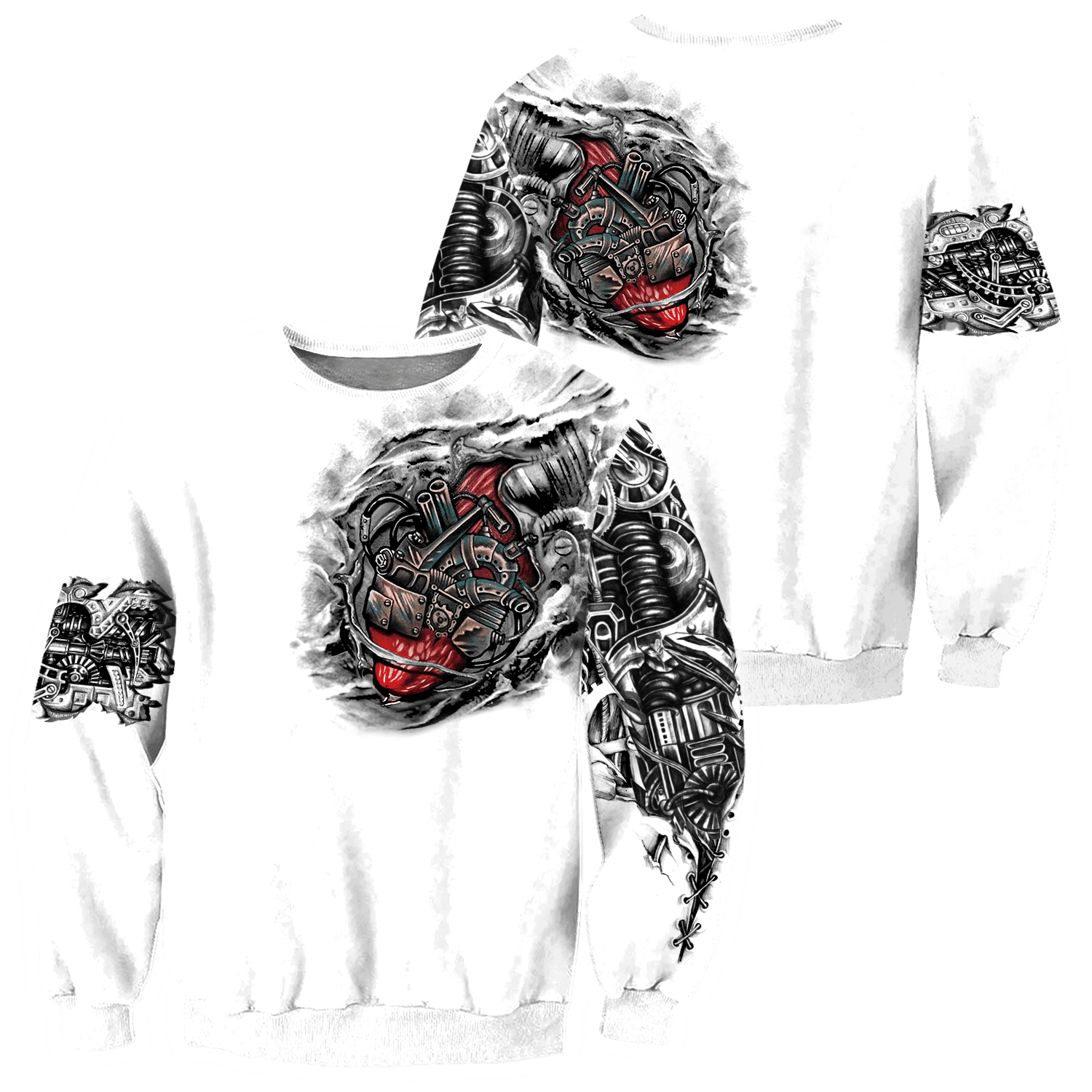 Mechanic Metal Tattoo 3D All Over Printed Shirts Hoodie