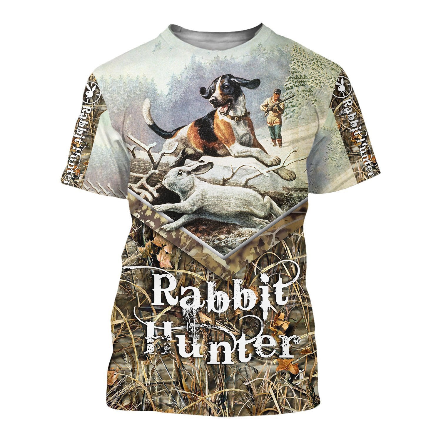 Rabbit Beagle Hunting 3D All Over Printed Shirts Hoodie