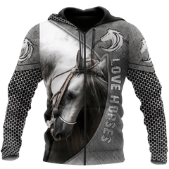 Love Beautiful Horse 3D All Over Printed Shirts Hoodie