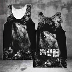 Darkness Wolf Love Gets you Hurt 3D All Over Printed Hoodie Shirt For Men and Women MP08092001 - Amaze Style�?�-Apparel