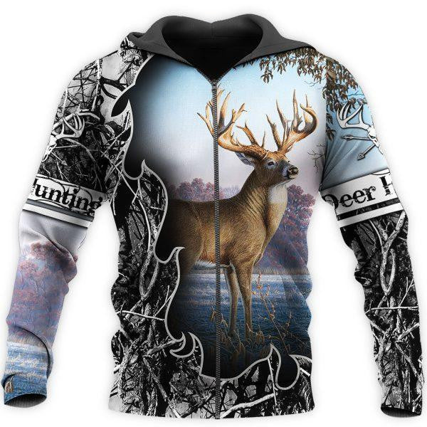 Camo Deer Hunting Hoodie T-Shirt Sweatshirt