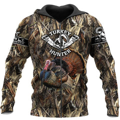 Camo Turkey Hunting Hoodie T-Shirt Sweatshirt For Men And Women