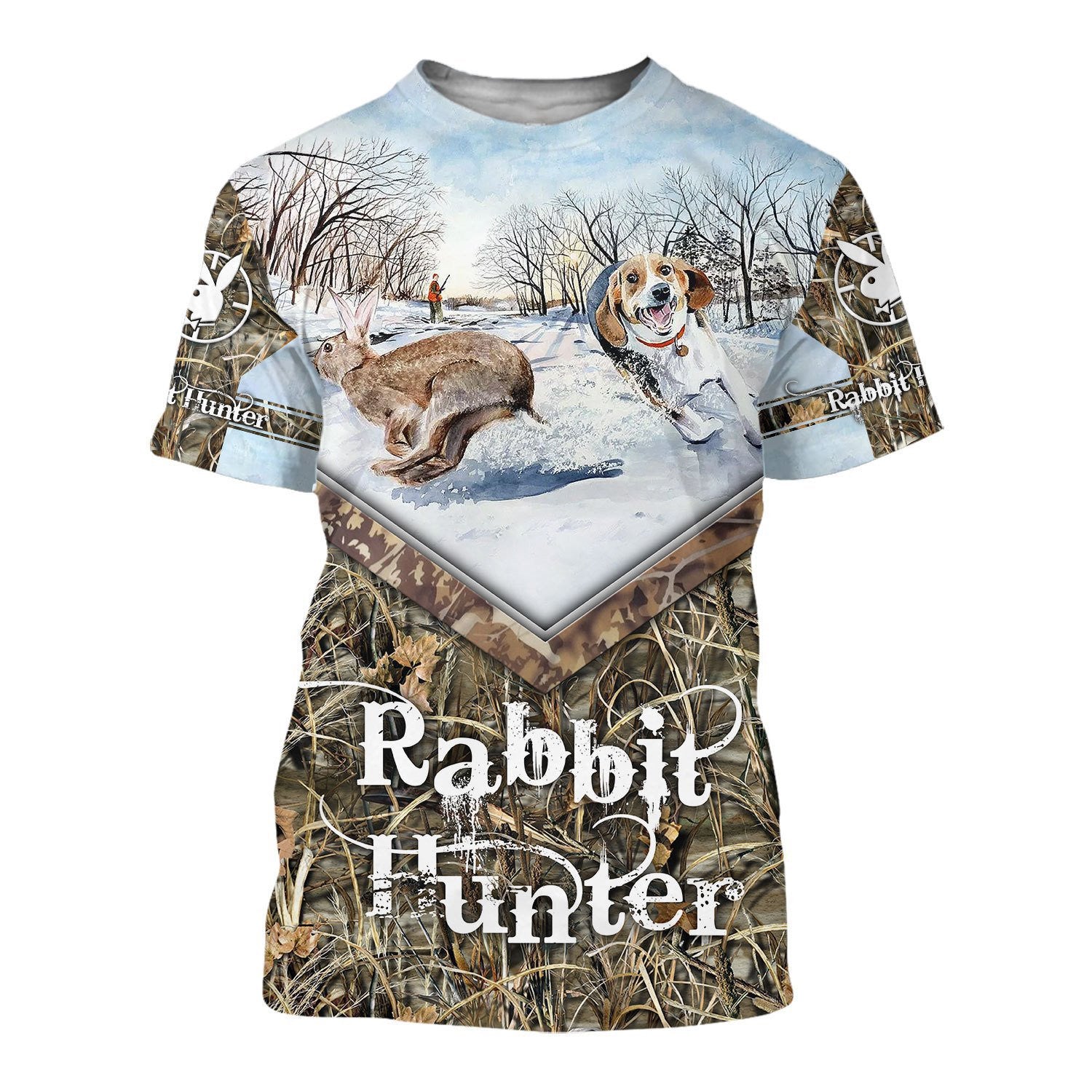 Rabbit Beagle Hunting 3D All Over Printed Shirts Hoodie