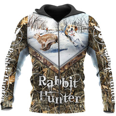 Rabbit Beagle Hunting 3D All Over Printed Shirts Hoodie