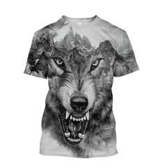 Wolf 3D All Over Printed Shirt Hoodie For Men And Women