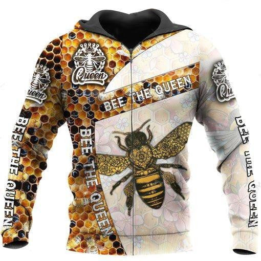 Bee The Queen 3D All Over Printed Shirts For Men And Women Hoodie