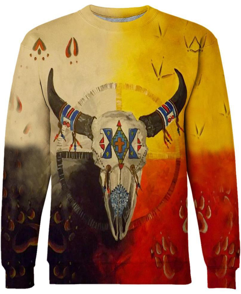 Native Buffalo Skull Hoodie