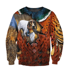 Pheasant Gsp Hunting 3D All Over Printed Shirts For Men And Women Hoodie