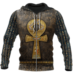 Ancient Egypt Ankh 3D All Over Printed Hoodie For Men And Women