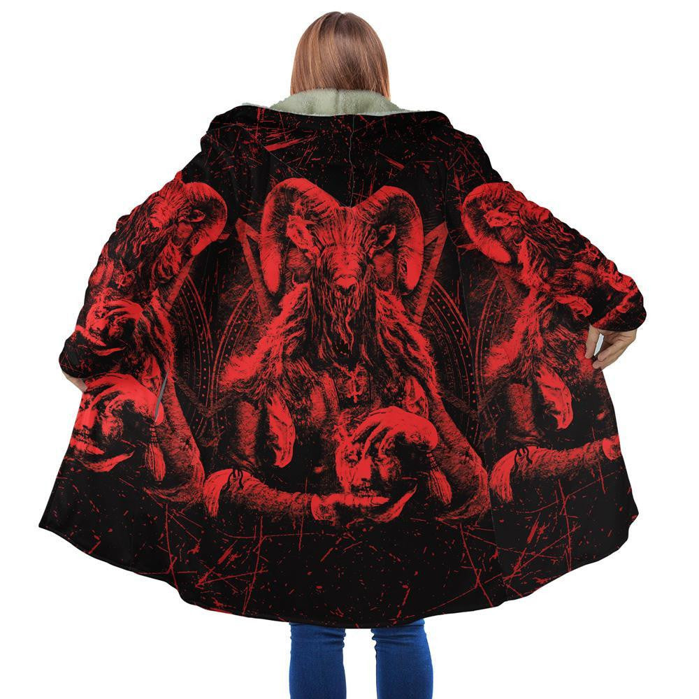 SATANIC ROCK HOODED COAT MP857 - Amaze Style�?�-Apparel