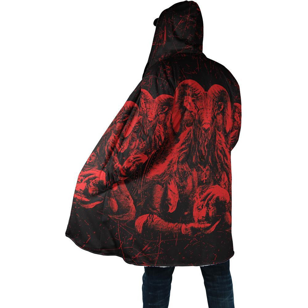 SATANIC ROCK HOODED COAT MP857 - Amaze Style�?�-Apparel