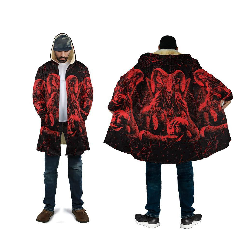 SATANIC ROCK HOODED COAT MP857 - Amaze Style�?�-Apparel