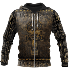 3D All Over Printed Ankh Egypt Hoodie Clothes MP120201 - Amaze Style™-Apparel