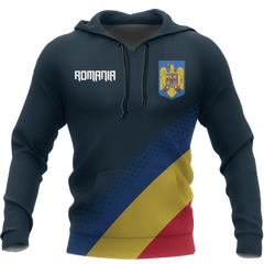 Romania Flag Hoodie Dots Version NNK-040 - Amaze Style™