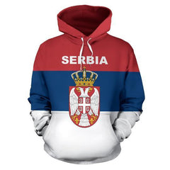 Serbia Flag and Coat of Arms Hoodie NNK 026 - Amaze Style™