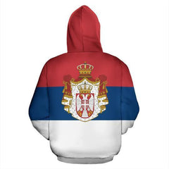 Serbia Flag and Coat of Arms Hoodie NNK 026 - Amaze Style™