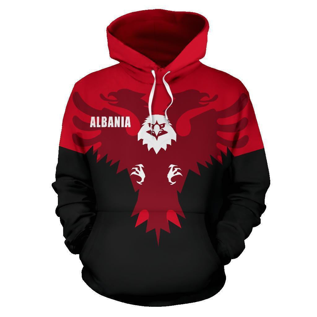 Albania All Over Hoodie Eagle With Flag NNK 1134 - Amaze Style™