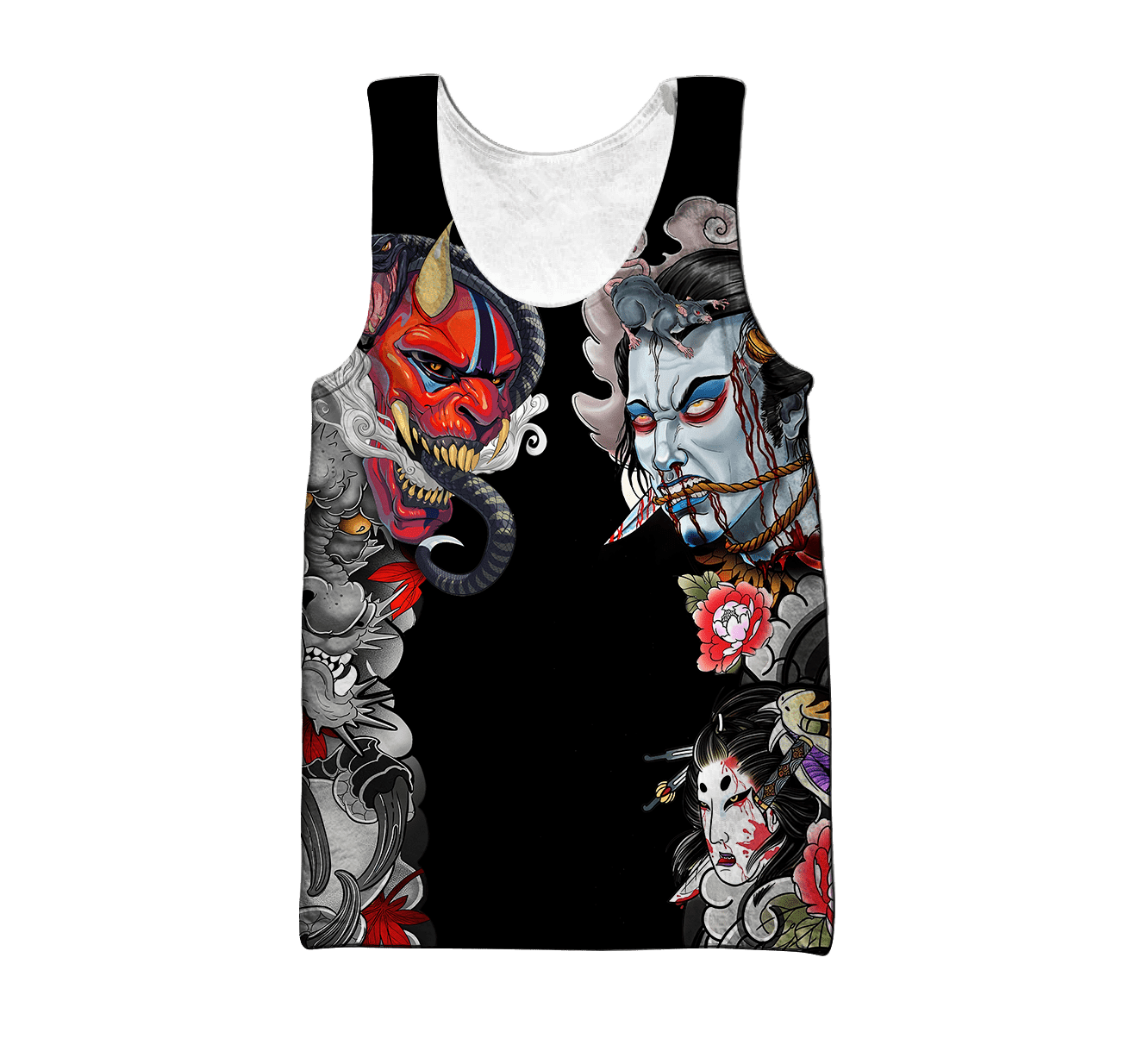 Japanese Samurai Tattoo 3D Over Printed Unisex Hoodie ML - Amaze Style™