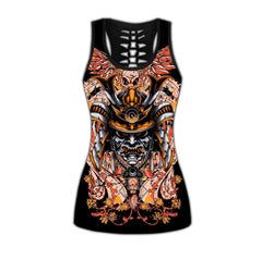 Samurai Helmet Tattoo Legging & Tank top-ML - Amaze Style™